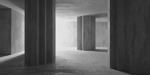 Abstract interior design concrete room. Architectural background