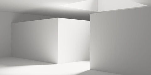 White Abstract Modern Architecture Interior Background