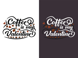 Naklejka na ściany i meble Typography coffee t-shirt design vector