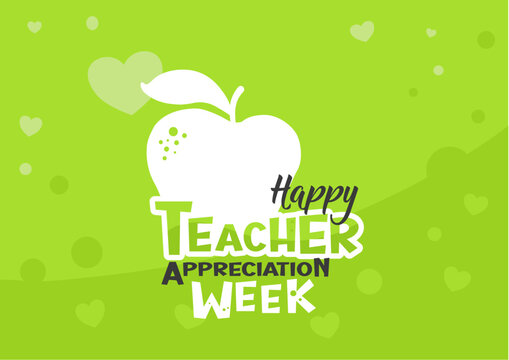 Teacher appreciation week  banner, poster, illustation