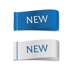 Set of new labels isolated on a white background