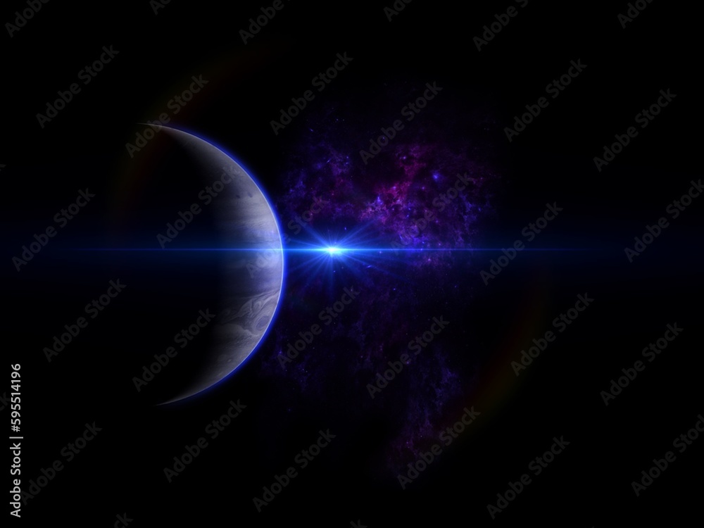 Wall mural science fiction wallpaper. beauty of deep space. colorful graphics for background, like water waves,