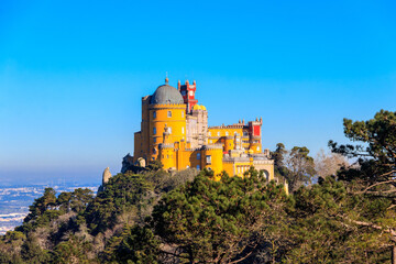 Pena National Palace in Sintra. Lisbon, Portugal