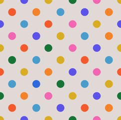 Multi color polka dot pattern background, colorful seamless polka dot patter.