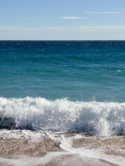 Fototapeta premium Closeup of sandy Cannes plage on South of France