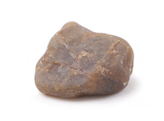 Brown stone on white background