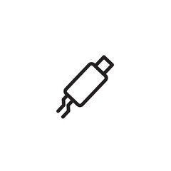 Pipe Warning Car Outline Icon