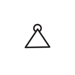 Warning Sign Car Outline Icon