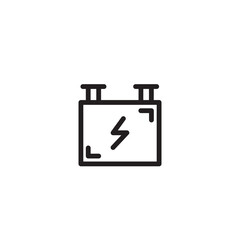 Tool Car Battery Outline Icon