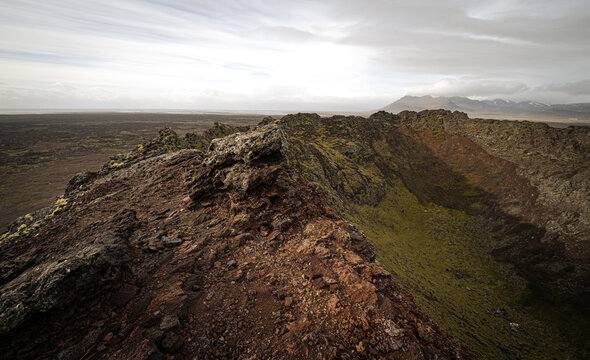 Eldborg crater on iceland