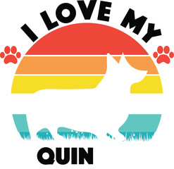 dog t-shirt design - I love my Dog - Best Dog Tshirt design