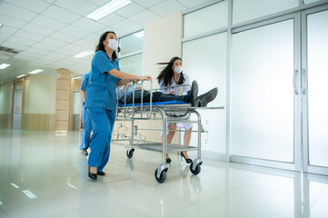 emergency patient concept, professional doctor working for help emergency patient at hospital...