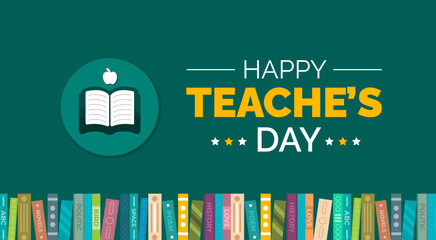 happy Teacher’s Day background or banner design template
