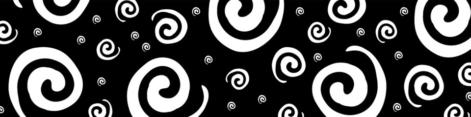Swirls in cartoon comic style. Twisted gothic pattern background. Gothic abstract vector texture.