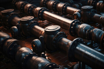 Refinery plant equipment for pipe line oil and gas valves at gas plant pressure safety valve selection. Generative AI