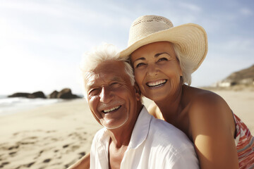 Fototapeta premium Beach Couple Photography Like Never Before - AI Generated.