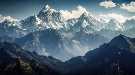 Naklejka premium Himalayan Mountains. Generative AI