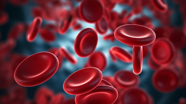 red blood cells in the vein.Generative ai.