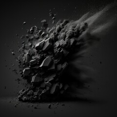 activated charcoal powder, created with Generative Ai Technology