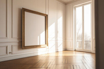 Beautiful Blank Photo Frame in Modern Boho Bohemian Room Cladding Classy Office Living Room Neutral Pastel Colours