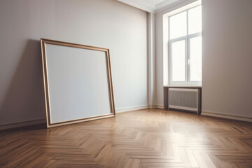 Beautiful Blank Photo Frame in Modern Boho Bohemian Room Cladding Classy Office Living Room Neutral Pastel Colours