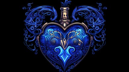 Love potion in fantasy and steampunk styles . Generative AI