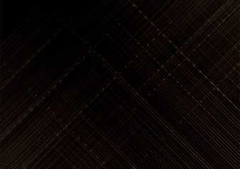 Deluxe golden minimal lines abstract futuristic tech background. Vector digital art design
