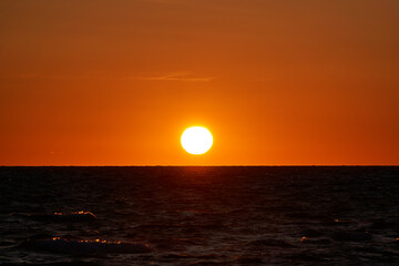 北海道稚内市　ノシャップ岬の夕暮れ
