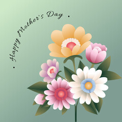 Lettering card on a gradient background for Mother's Day