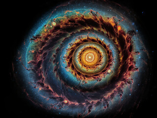 Galaxy spiral captured from space telescope - Generative AI