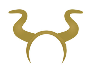 Brown horns mask. vector illustration