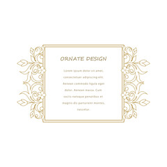 Decorative vector frame. Elegant element for design template, place for text. Floral border. Lace decor for birthday and postcard, wedding invitation.