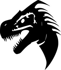 Dinosaur - Minimalist and Flat Logo - Vector illustration