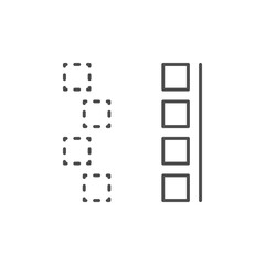 Right side alignment line icon