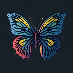 Fototapeta na wymiar artwork of t-shirt graphic design(butterfly) | Generative AI