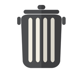 trash bin icon. delete symbol, flat icon