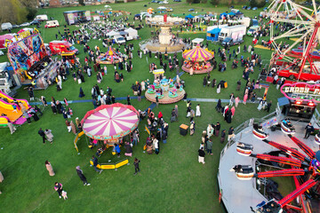 Best High Angle Footage of Eid Festival of Muslim and Asian Pakistani Community  People are...