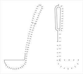 Obraz premium Ladle Icon Connect The Dots M_2304001