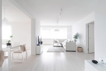 Fototapeta na wymiar interior 3d architecture couch indoor kitchen house panoramic flat apartment hotel floor. Generative AI.