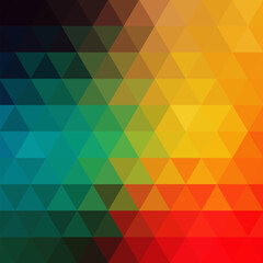 Obraz premium Abstraction colorful background from triangles. Idea for your design. Black triangular background. Geometric illustration. Vector template. Design element. eps 10
