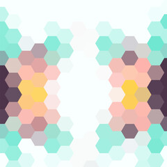 Grainy pattern composed of hexagons. Honeycomb vector background. eps 10