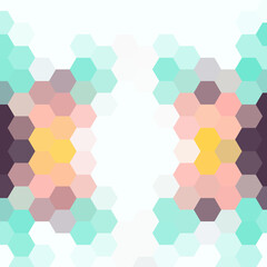 Fototapeta na wymiar Grainy pattern composed of hexagons. Honeycomb vector background. eps 10