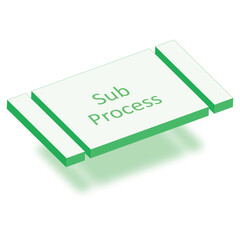 3D Floating flowchart - sub process