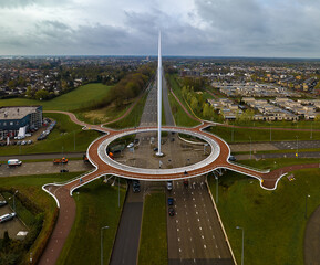 The hovenring is a unique architect in Eindhoven Netherlands.