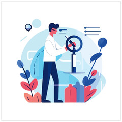 Business Growth Management Analysis Illustration