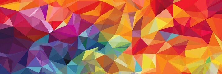 A mosaic of vivid, irregular polygons, combining to create a colorful and harmonious composition, concept of Geometric abstraction, created with Generative AI technology
