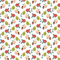 seamless pattern with flowers
