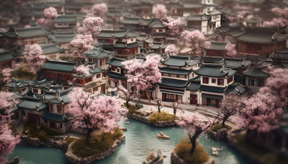 little town with generative ai technology