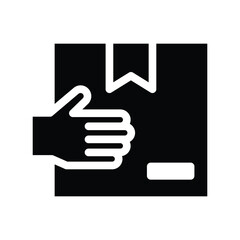 box delivery glyph icon illustration vector graphic