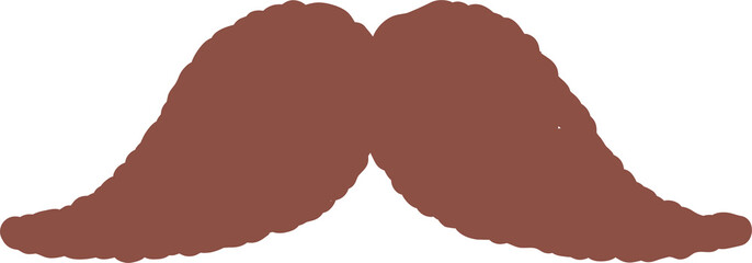 Hand drawn mustache illustration